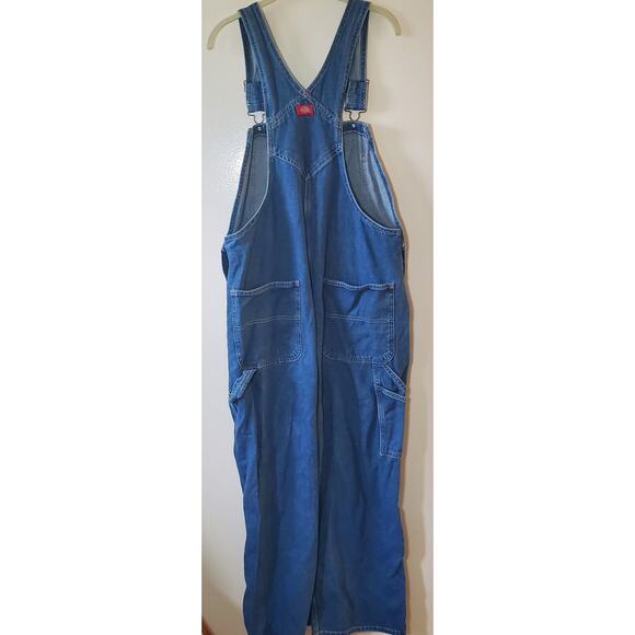 Dickies Bib Coveralls 34x30 Blue Denim Work Farm Carpenter Unisex Groover Rave - Picture 2 of 11